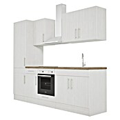 Respekta Premium Keukenblok (Breedte: 270 cm, Met elektrische apparatuur, Witte lariks-look)