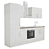 Respekta Premium Keukenblok (Breedte: 270 cm, Met elektrische apparatuur, Witte lariks-look)