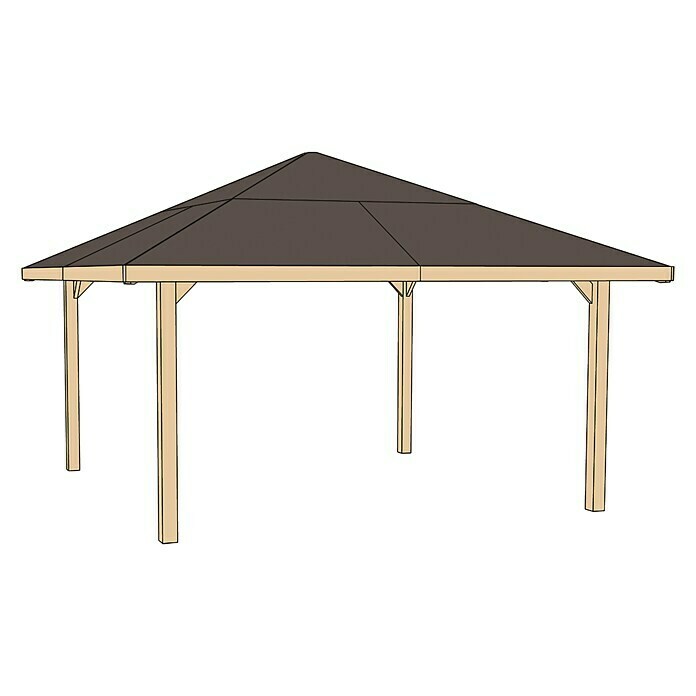 Weka Pavillon Gartenoase 651 A (L x B: 433 x 433 cm)