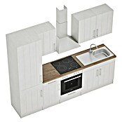 Respekta Premium Keukenblok (Breedte: 270 cm, Met elektrische apparatuur, Witte lariks-look)