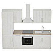 Respekta Premium Keukenblok (Breedte: 270 cm, Met elektrische apparatuur, Witte lariks-look)