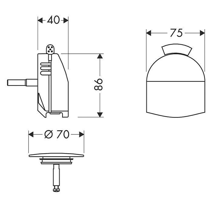 Hansgrohe Ausstattungsset Exafill (2-tlg., Verchromt)