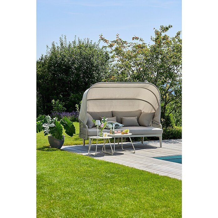 Sunfun Solo Rope Loungesofa Rope (B x T x H: 187 x 114 x 81,5 cm, Aluminium, Olefin, Light-Greige) | BAUHAUS