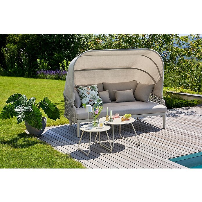 Sunfun Solo Rope Lounge kavč  (Š x G x V: 187 x 114 x 81,5 cm, Aluminij, Olefin, Siva) | 8303 - Loungeset | ICAE - Sommermöbel Loungemöbel | ICA - Sommermöbel | IC - Freizeit im Garten | I - Stadtgarten | BAUHAUS
