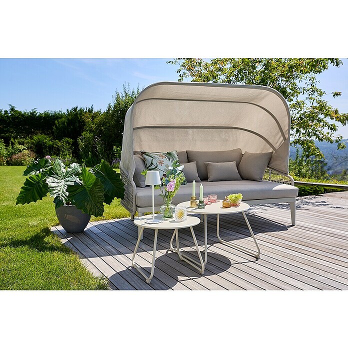 Sunfun Solo Rope Lounge kavč  (Š x G x V: 187 x 114 x 81,5 cm, Aluminij, Olefin, Siva) | 8303 - Loungeset | ICAE - Sommermöbel Loungemöbel | ICA - Sommermöbel | IC - Freizeit im Garten | I - Stadtgarten | BAUHAUS