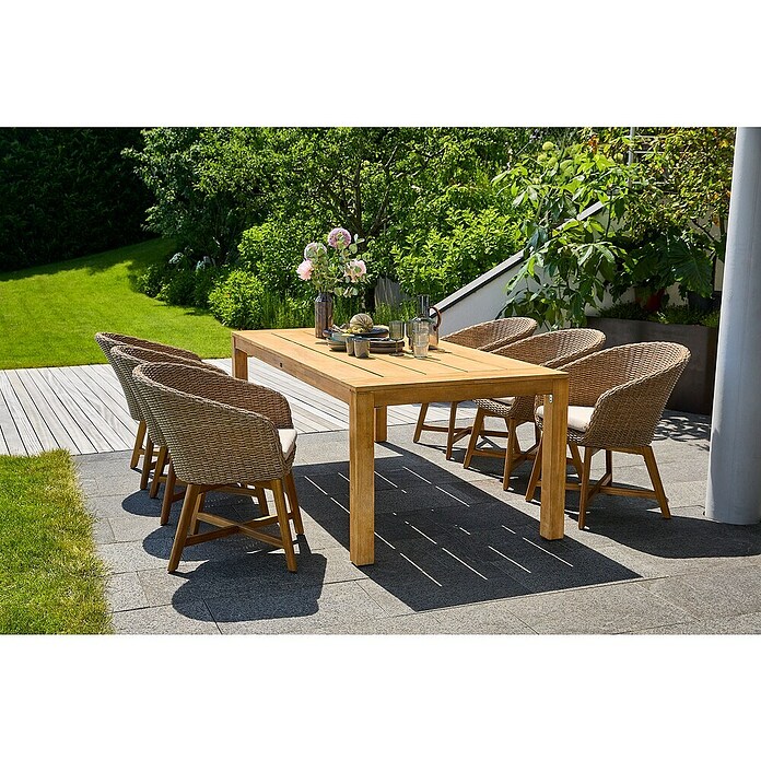 Sunfun Pauline Gartensessel (B x T x H: 62 x 70 x 80 cm, Akazienholz, Hellbraun) | BAUHAUS