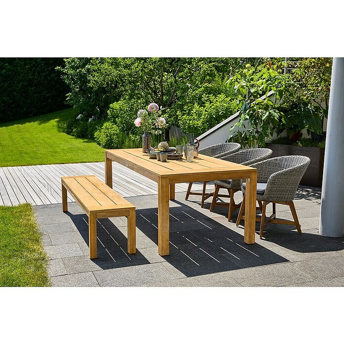 Sunfun Pauline Gartensessel (Bambus Grey, Polyrattan, Breite: 62 cm)