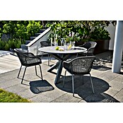 Sunfun Sarah Gartensessel Rope (Stahl, Olefin, Night Grey, B x T x H: 59 x 58 x 80 cm) | BAUHAUS