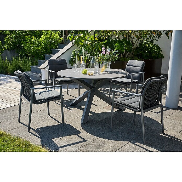 Sunfun Solo Rope Gartensessel Rope (Stapelbar, Night-Grey, B x T x H: 67 x 63 x 85 cm) | BAUHAUS