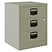 Bisley Home Cajonera con ruedas PFA (L x An x Al: 40 x 41 x 67 cm, Número de cajones: 3 ud., Acero, Gris) | BAUHAUS