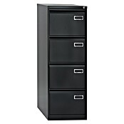 Bisley Archivador PSF (L x An x Al: 62 x 47 x 132 cm, Número de cajones: 4 ud., Negro, Completamente montado) | BAUHAUS