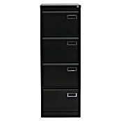 Bisley Archivador PSF (L x An x Al: 62 x 47 x 132 cm, Número de cajones: 4 ud., Negro, Completamente montado) | BAUHAUS