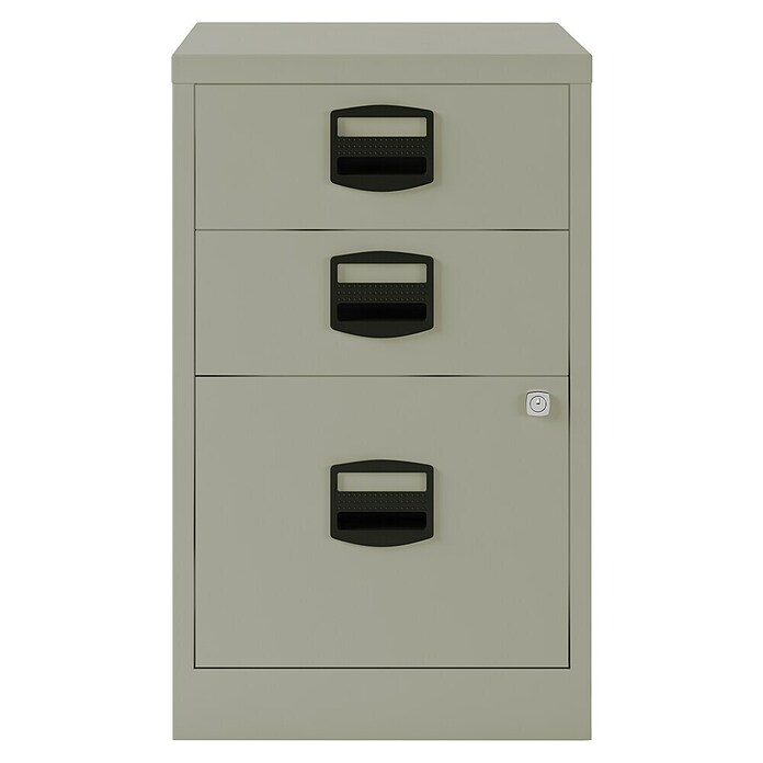 Bisley Home Cajonera PFA con cajón personal (L x An x Al: 40 x 41 x 67 cm, Número de cajones: 3 ud., Acero, Gris) | BAUHAUS