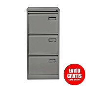 Bisley Archivador PSF (L x An x Al: 62 x 47 x 101 cm, Número de cajones: 3 ud., Gris, Completamente montado) | BAUHAUS