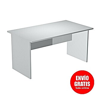 ArtExport Presto Mesa de escritorio (L x An x Al: 80 x 140 x 74 cm, Gris, Pata tipo panel)