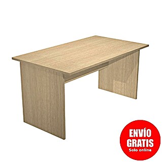 ArtExport Presto Mesa de escritorio (L x An x Al: 80 x 140 x 74 cm, Roble, Pata tipo panel)