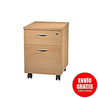 ArtExport Presto Cajonera con ruedas Venere (L x An x Al: 52 x 43 x 59,5 cm, Haya, Número de cajones: 2 ud.)