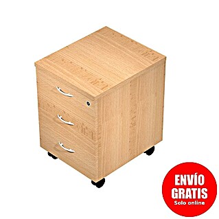 ArtExport Presto Cajonera con ruedas Venere (L x An x Al: 52 x 43 x 59,5 cm, Haya, Número de cajones: 3 ud.)
