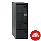 Bisley Archivador PSF (L x An x Al: 62 x 47 x 132 cm, Número de cajones: 4 ud., Negro, Completamente montado) | BAUHAUS