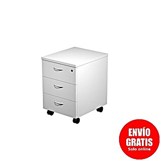 ArtExport Presto Cajonera con ruedas Venere (L x An x Al: 52 x 43 x 59,5 cm, Gris, Número de cajones: 3 ud.)