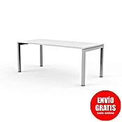 ArtExport Home Mesa de escritorio Venere (L x An x Al: 60 x 120 x 74 cm, Blanco, Patas metálicas grises) | BAUHAUS