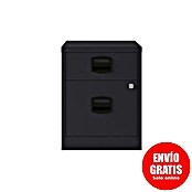 Bisley Home Cajonera con ruedas PFA (L x An x Al: 41 x 40 x 52,9 cm, Número de cajones: 2 ud., Acero, Antracita) | BAUHAUS