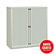 Bisley EuroTambor Armario multiusos metálico (L x An x Al: 45 x 100 x 100 cm, Gris, Puertas correderas, Completamente montado) | BAUHAUS