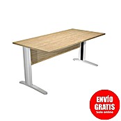 ArtExport Presto Mesa de escritorio (L x An x Al: 80 x 160 x 74 cm, Roble, Pata de metal gris) | BAUHAUS