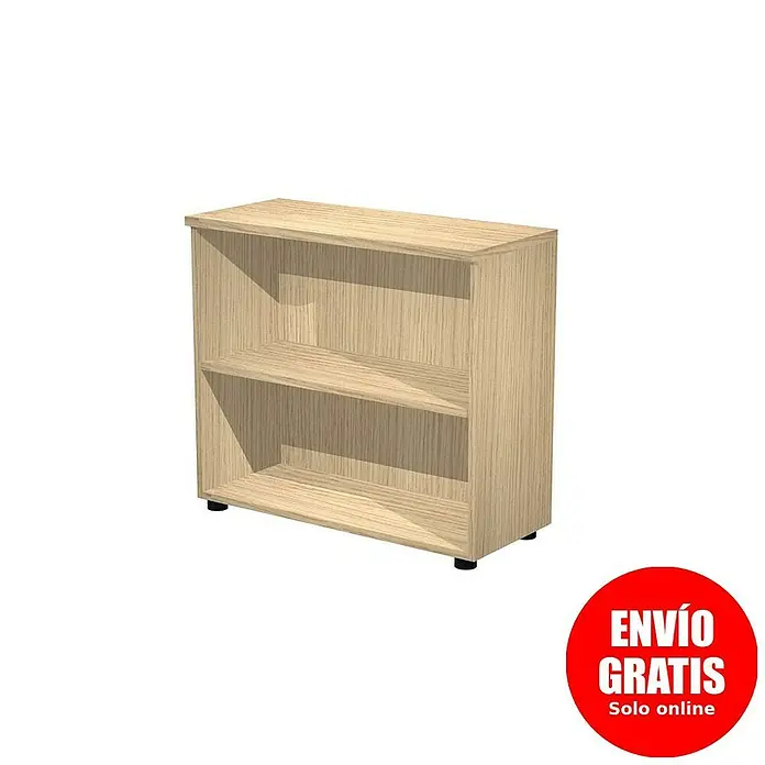 ArtExport Presto Estantería de madera Venere - L x An x Al: 35 x 80 x 72 cm, Número de baldas: 2 ud., Roble - Foto del producto de una estantería de madera clara con dos compartimentos. Ideal para libros o decoración.