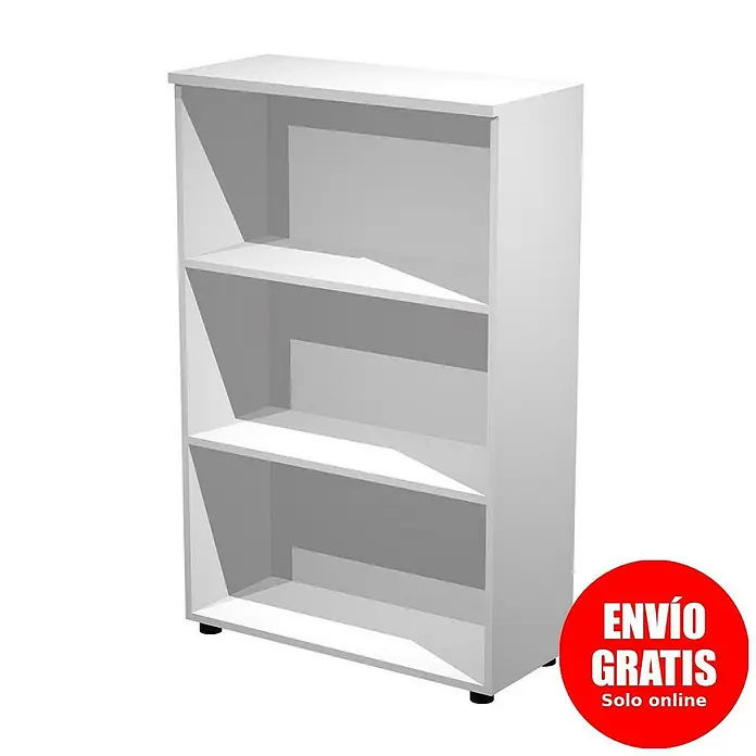 ArtExport Presto Estantería de madera Venere - L x An x Al: 35 x 80 x 120 cm, Número de baldas: 3 ud., Blanco - Librería blanca con tres estantes, ideal para guardar libros y objetos decorativos. Su diseño sencillo encaja en cualquier habitación.
