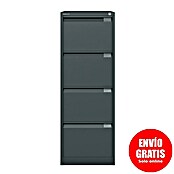 Bisley Premium Archivador BS (L x An x Al: 62 x 47 x 132,1 cm, Número de cajones: 4 ud., Negro, Completamente montado) | BAUHAUS
