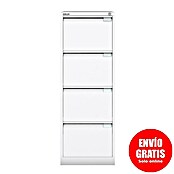 Bisley Premium Archivador BS (L x An x Al: 62 x 47 x 132,1 cm, Número de cajones: 4 ud., Blanco, Completamente montado) | BAUHAUS