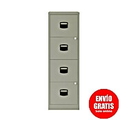 Bisley Home Archivador PF (L x An x Al: 41 x 40 x 132 cm, Número de cajones: 4 ud., Gris, Completamente montado) | BAUHAUS