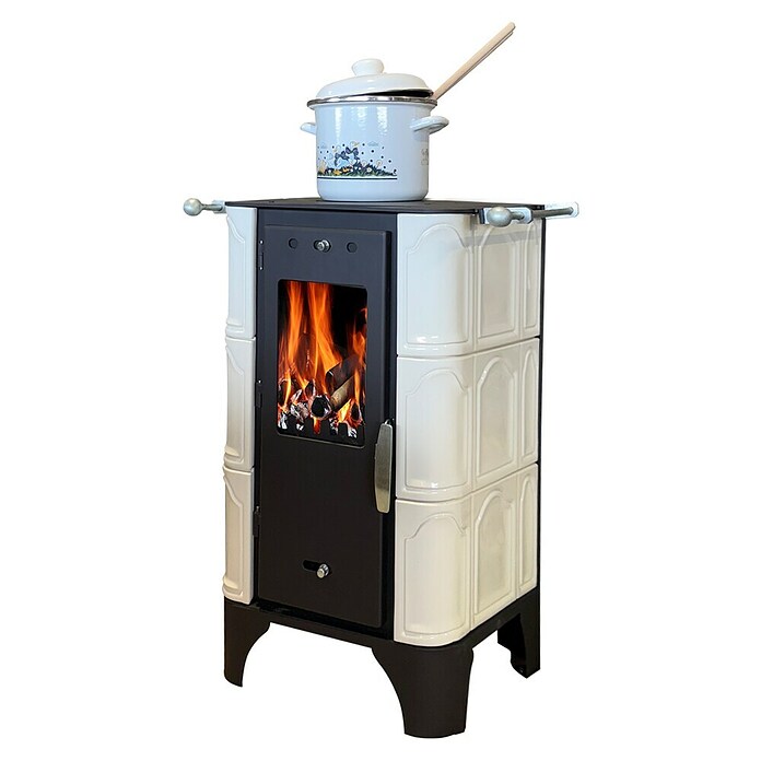 Domofire Kamin na drva Piccolino  (6 kW, Kapacitet grijanja prostorije: 120 m³, Bijela) | BAUHAUS