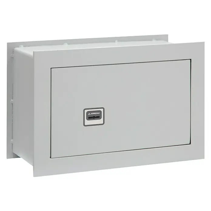 Arregui Caja fuerte empotrable Ideal 5 - L x An x Al: 30 x 20 x 20 cm, Llave - Caja fuerte empotrable Arregui en gris, perfecta para guardar objetos de valor de forma segura. Construcción robusta para protección fiable.