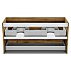 Camargue Espacio Waschtischunterschrank (120 x 46 x 60 cm, Farbe Griff: Schwarz, 2 Siphonausschnitte, Doce) | BAUHAUS
