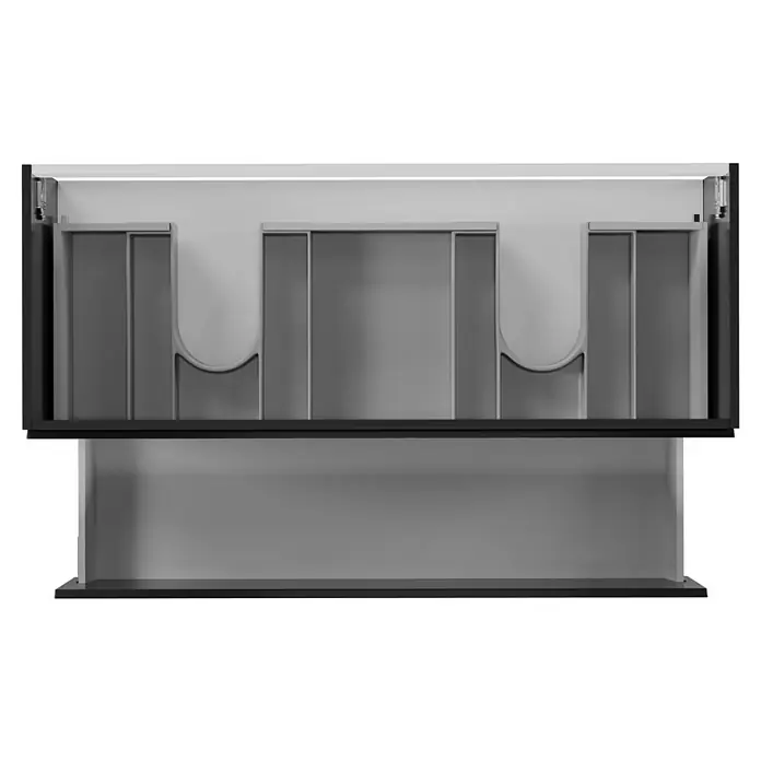 Camargue Espacio Waschtischunterschrank - 120 x 46 x 60 cm, 2 Schubkästen, Gama anthrazit glänzend - Grauer Badschrank mit Schubladen, ideal für die Badezimmerorganisation. Stilvolles und funktionales Möbelstück.