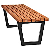 Plus Siesta Living Gartenbank (B x T x H: 150 x 45 x 43 cm, Thermowood/Stahl, Schwarz/Braun) | BAUHAUS