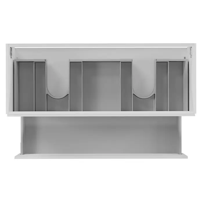 Camargue Espacio Waschtischunterschrank - 120 x 46 x 60 cm, 2 Schubkästen, Gama weiß matt - Bild eines Badezimmerschranks mit eingebauten Schubladen zur Aufbewahrung von Badutensilien.