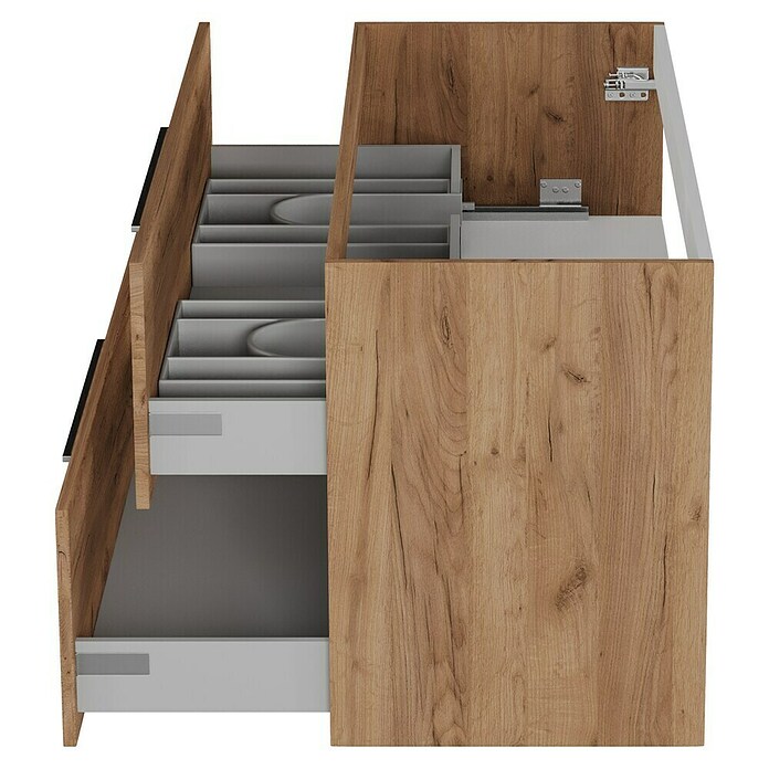 Camargue Espacio Waschtischunterschrank (120 x 46 x 60 cm, 2 Schubkästen, Doce)
