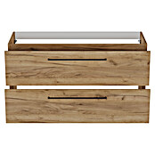 Camargue Espacio Waschtischunterschrank (120 x 46 x 60 cm, Farbe Griff: Schwarz, 2 Siphonausschnitte, Doce) | BAUHAUS