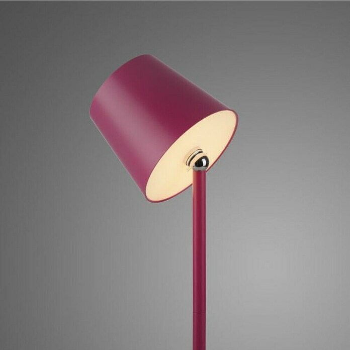 Just Light Punjiva stolna svjetiljka Boteria  (3 W, D x Š x V: 110 x 110 x 370 mm, Topla bijela, Ružičasta) | BAUHAUS