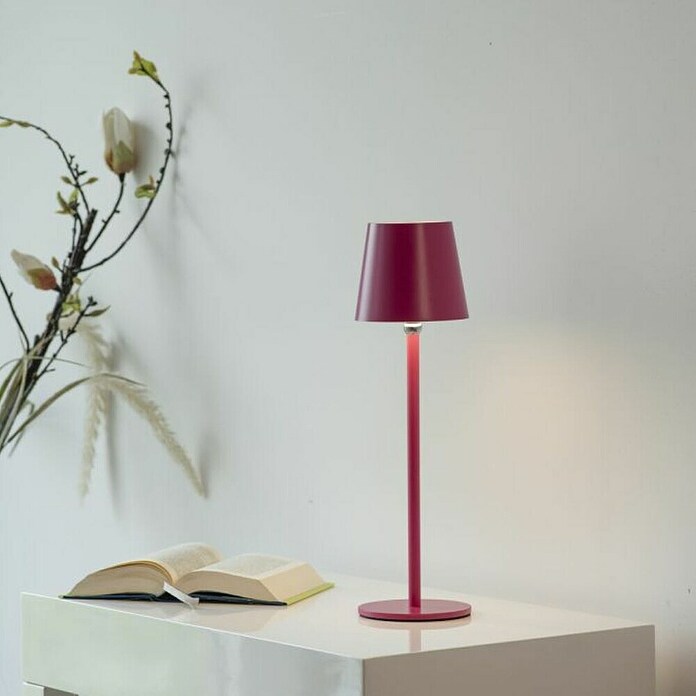 Just Light Punjiva stolna svjetiljka Boteria  (3 W, D x Š x V: 110 x 110 x 370 mm, Topla bijela, Ružičasta) | BAUHAUS