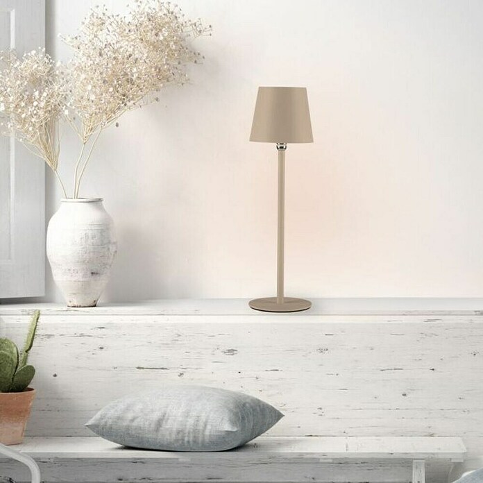 Just Light Punjiva stolna svjetiljka Boteria  (3 W, D x Š x V: 110 x 110 x 370 mm, Topla bijela, Bež) | BAUHAUS