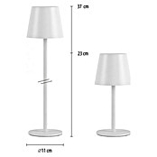 Just Light Punjiva stolna svjetiljka Boteria  (3 W, D x Š x V: 110 x 110 x 370 mm, Topla bijela, Bijela) | BAUHAUS