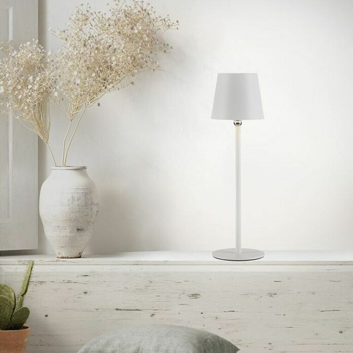 Just Light Punjiva stolna svjetiljka Boteria  (3 W, D x Š x V: 110 x 110 x 370 mm, Topla bijela, Bijela) | BAUHAUS