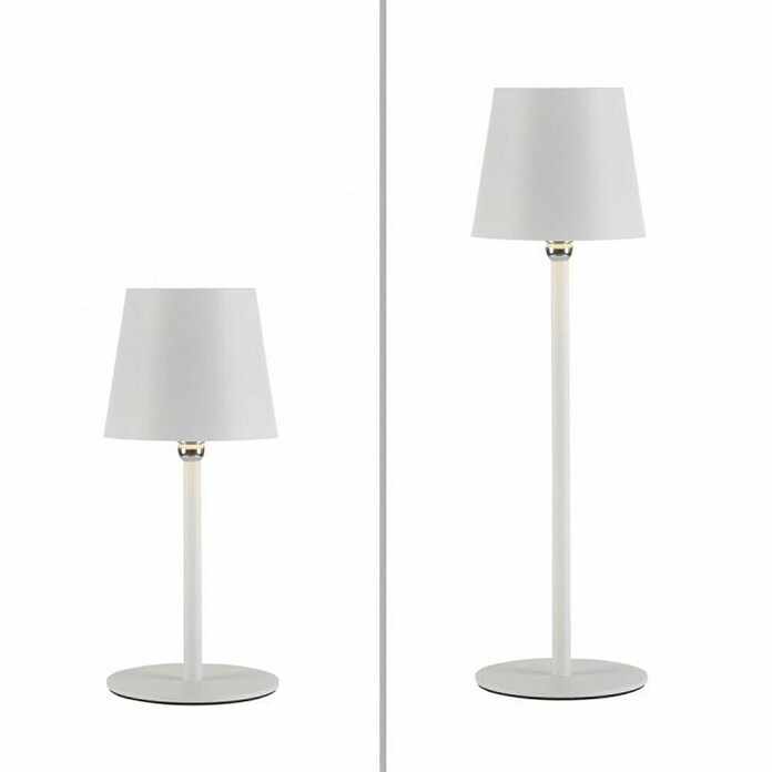 Just Light Punjiva stolna svjetiljka Boteria  (3 W, D x Š x V: 110 x 110 x 370 mm, Topla bijela, Bijela) | BAUHAUS