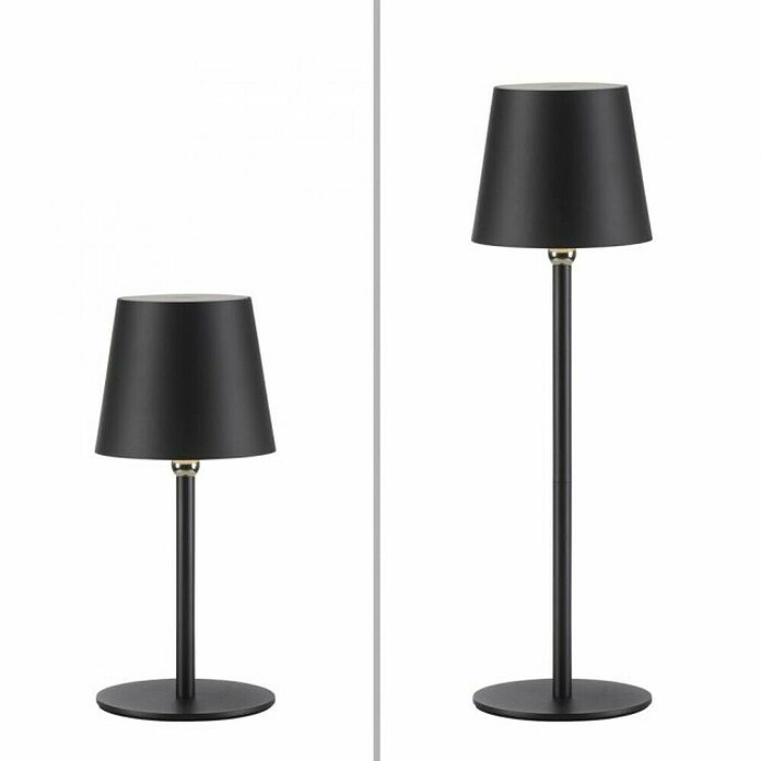 Just Light Punjiva stolna svjetiljka Boteria  (3 W, D x Š x V: 110 x 110 x 370 mm, Topla bijela, Crna) | BAUHAUS