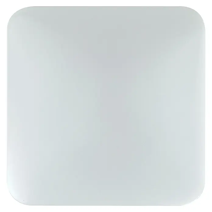 E2 elektro LED-Wand- & Deckenleuchte White Q - 30 W, L x B x H: 38 x 38 x 5,7 cm, Weiß, Weiß, Kaltweiß - Produktbild eines quadratischen, weißen Geräts mit abgerundeten Ecken, ideal für den modernen Gebrauch.