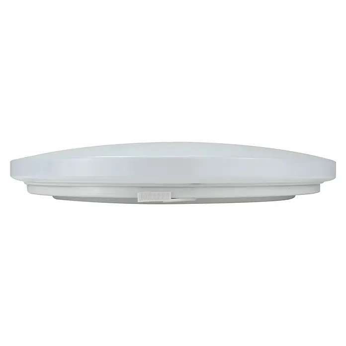E2 elektro LED-Wand- & Deckenleuchte rund White R - 20 W, Ø x H: 33 x 5,7 cm, Warmweiß, IP54, Bewegungsmelder - Nahaufnahme einer runden, weißen LED-Deckenleuchte, die ein helles und gleichmäßiges Licht für jeden Raum bietet.